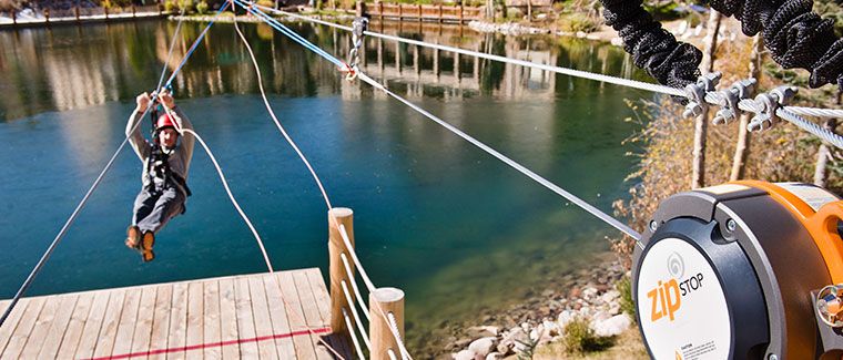 Passive braking zipSTOP