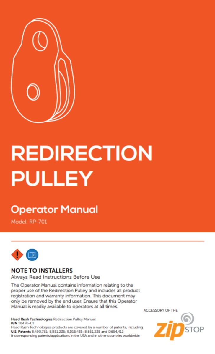 Redirection Pulley Operator Manual