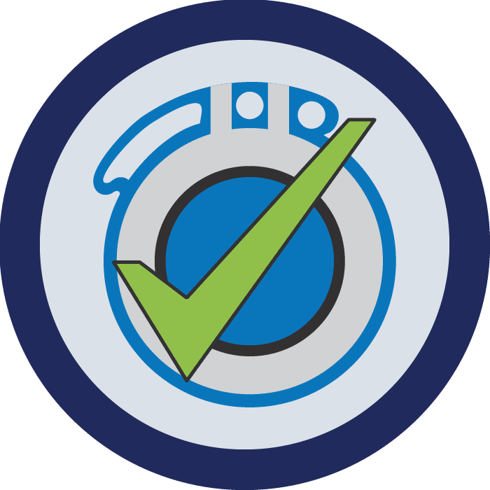 Product Registration icon with TRUBLUE Auto Belay with green check mark