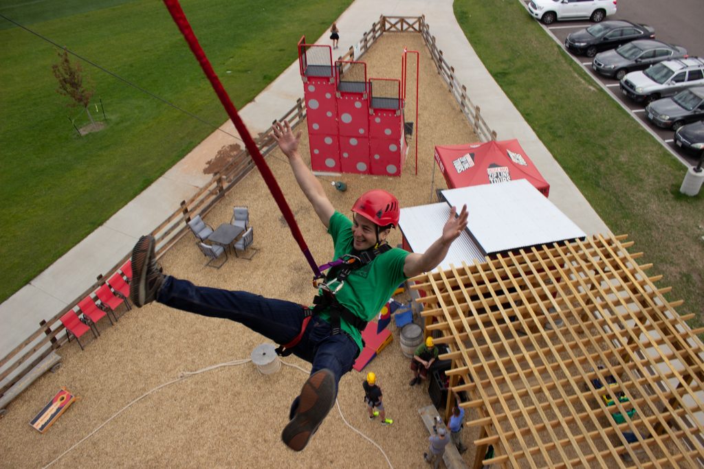 This is the story of my life 45 feet off the ground offering one of the coolest free fall adventures out there. Jump into thin air, and I'll catch you.