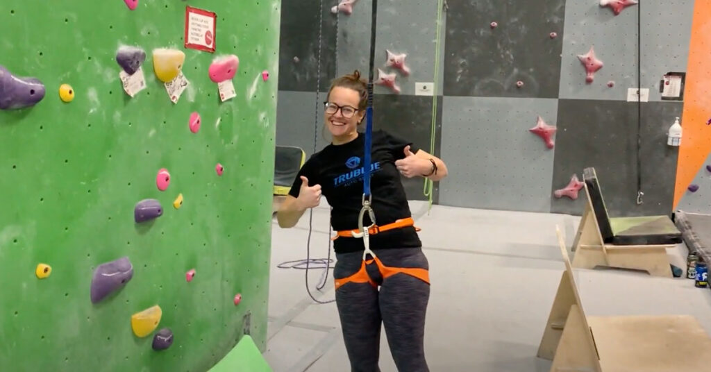 Follow these 5 easy steps to get started climbing quickly and safely on any TRUBLUE Auto Belay.